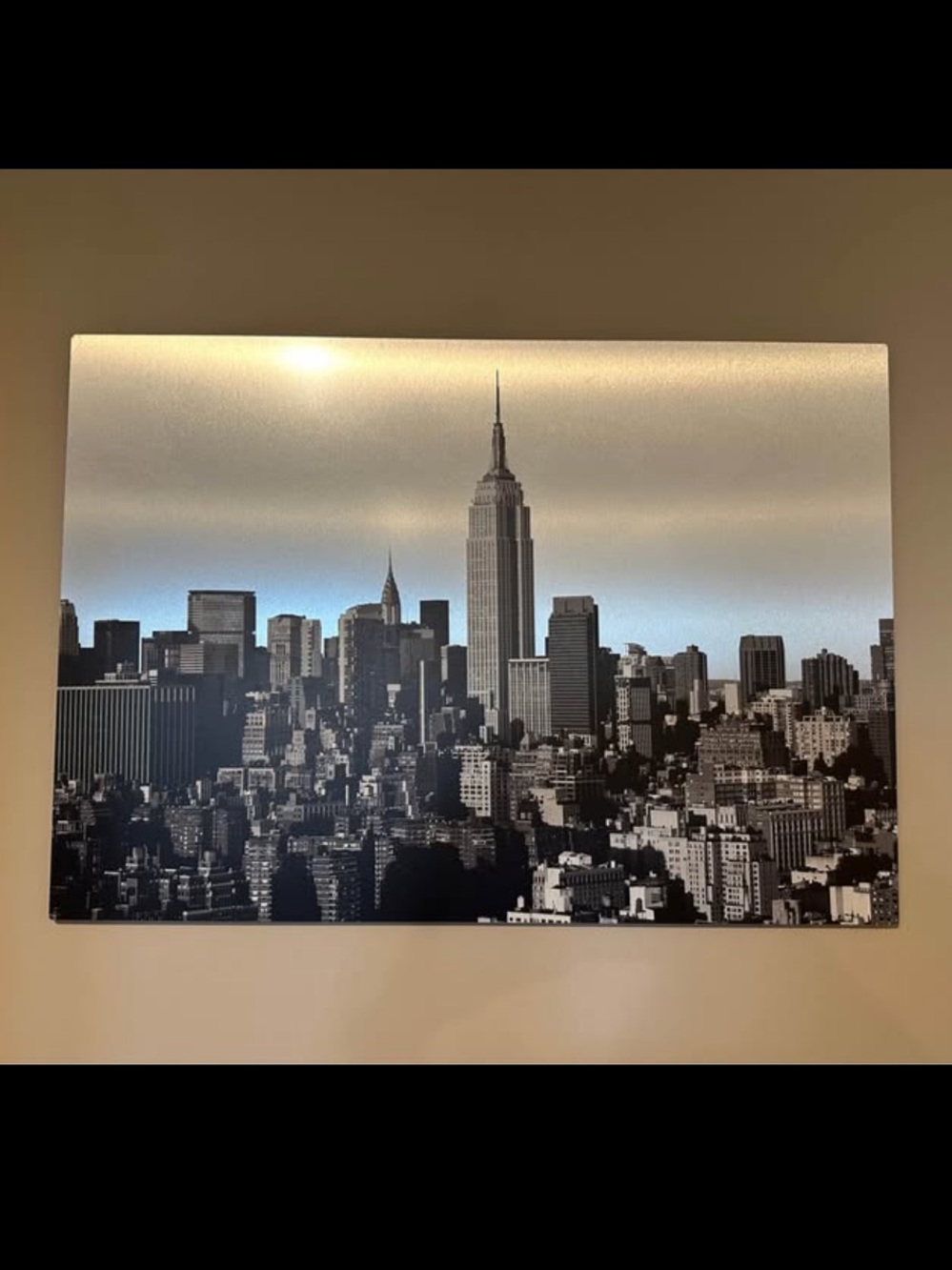 Metallic Gray and Black New York City Art